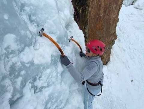 Behind the Scenes: BFS Advisory Group President Debra Brennan Tagg Scales a Frozen Waterfall