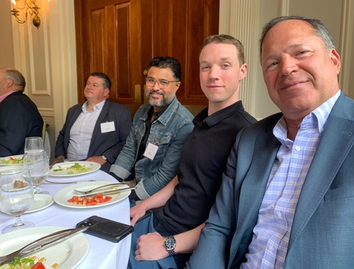Brad and friends at our sponsor table. 
