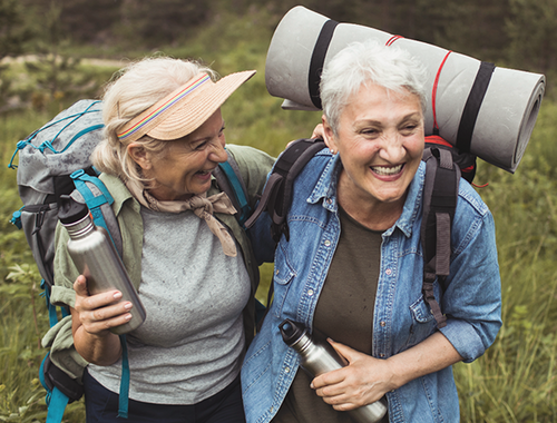estate planning - 2 woman hiking