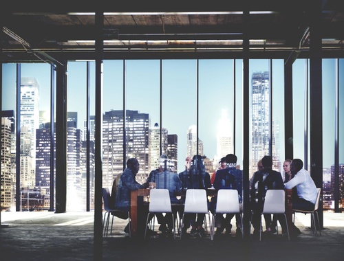 Board meeting in the city