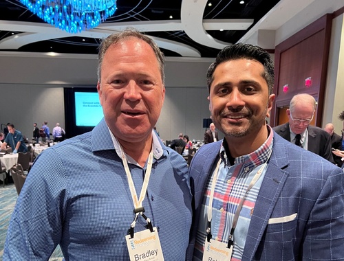 Bradley Small, CEO Solomon Private Wealth with Robin John, CEO of Eventide<br/>Investments.