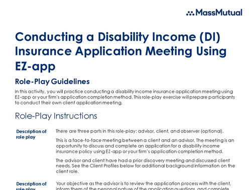 Running a DI Illustration<br/>Reference Sheet