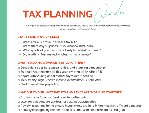 Tax Planning Checklist