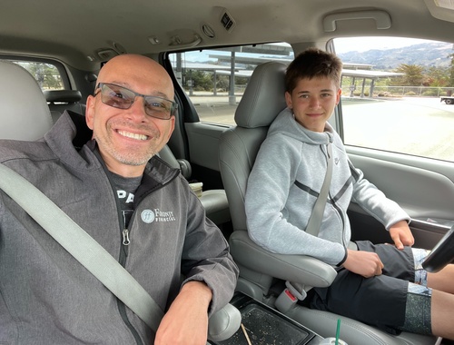 Look who's learning how to drive - wow!