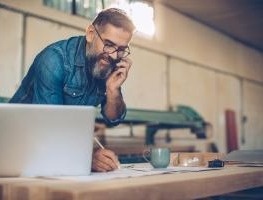 Man working in a kitchen
