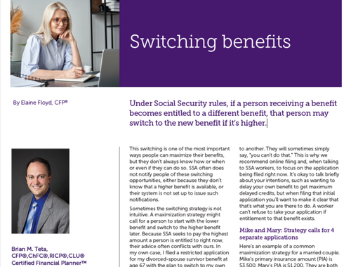 Switching Benefits