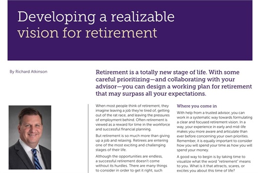 
Developing A Realizable Vision for Retirement