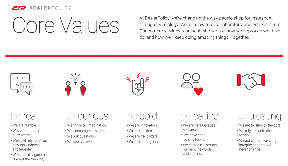 Our Values DealerPolicy Insurance Agency