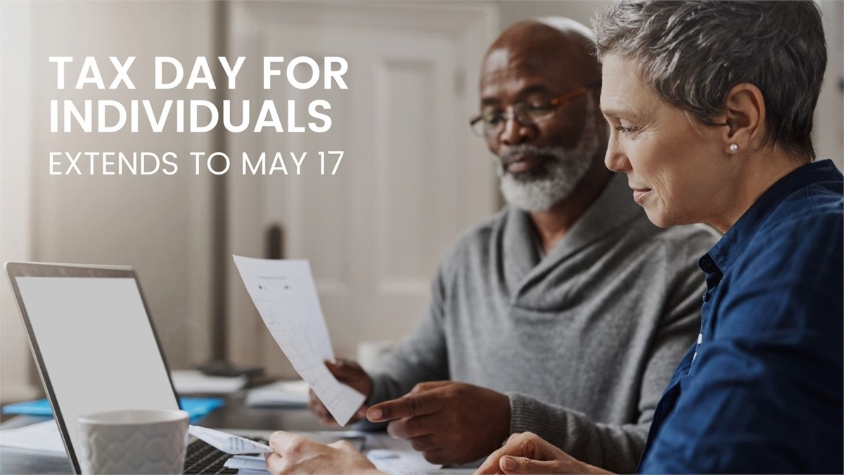 Tax Day for Individuals is Extended to May 17