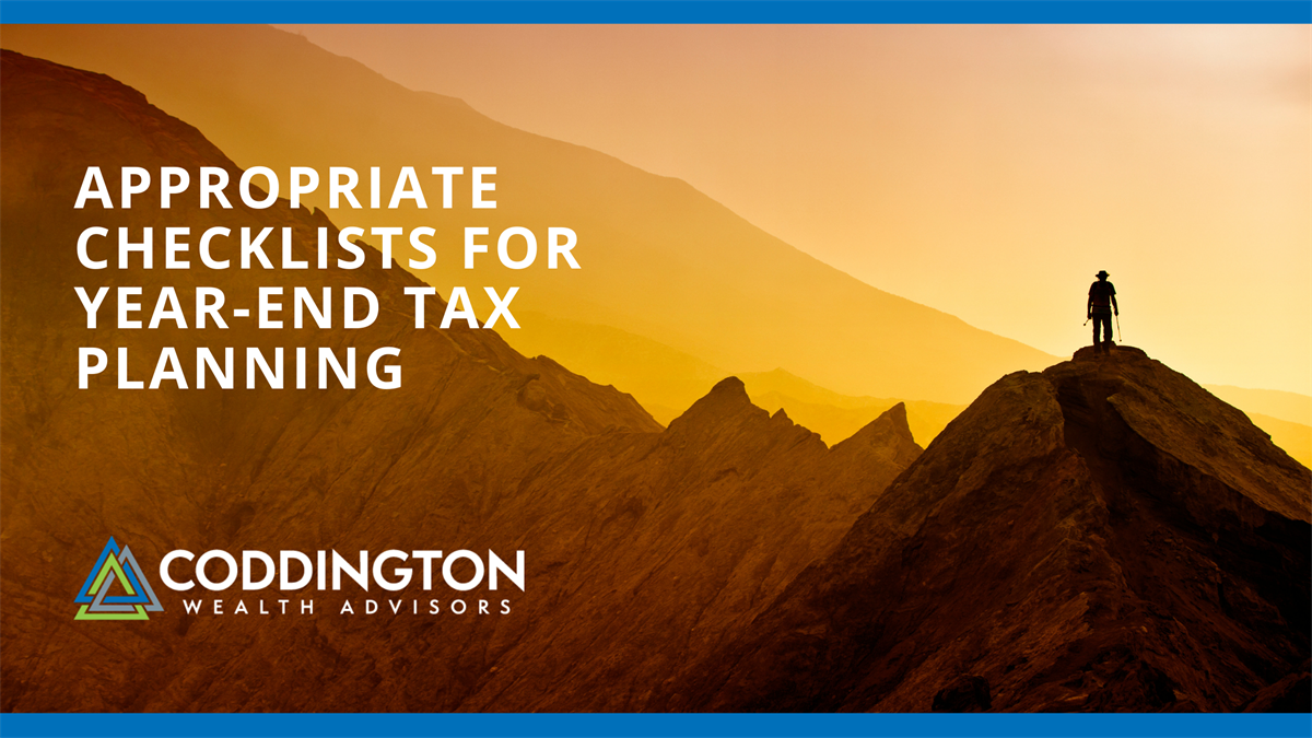 Appropriate Checklists for Year-End Tax Planning