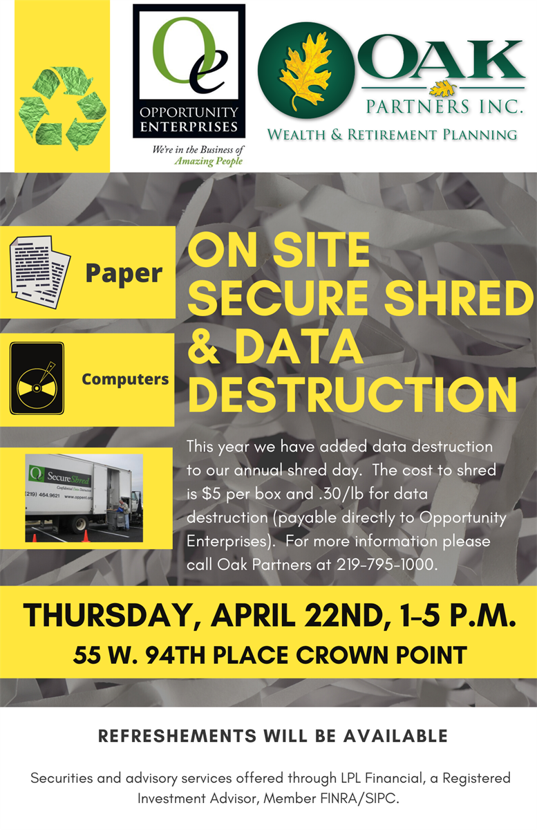 Secure Shred Day Oak Partners, Inc.