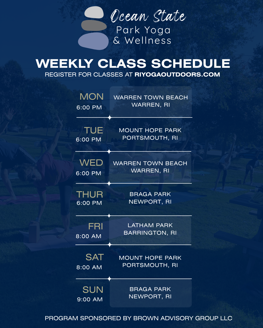 Weekly Class Schedule