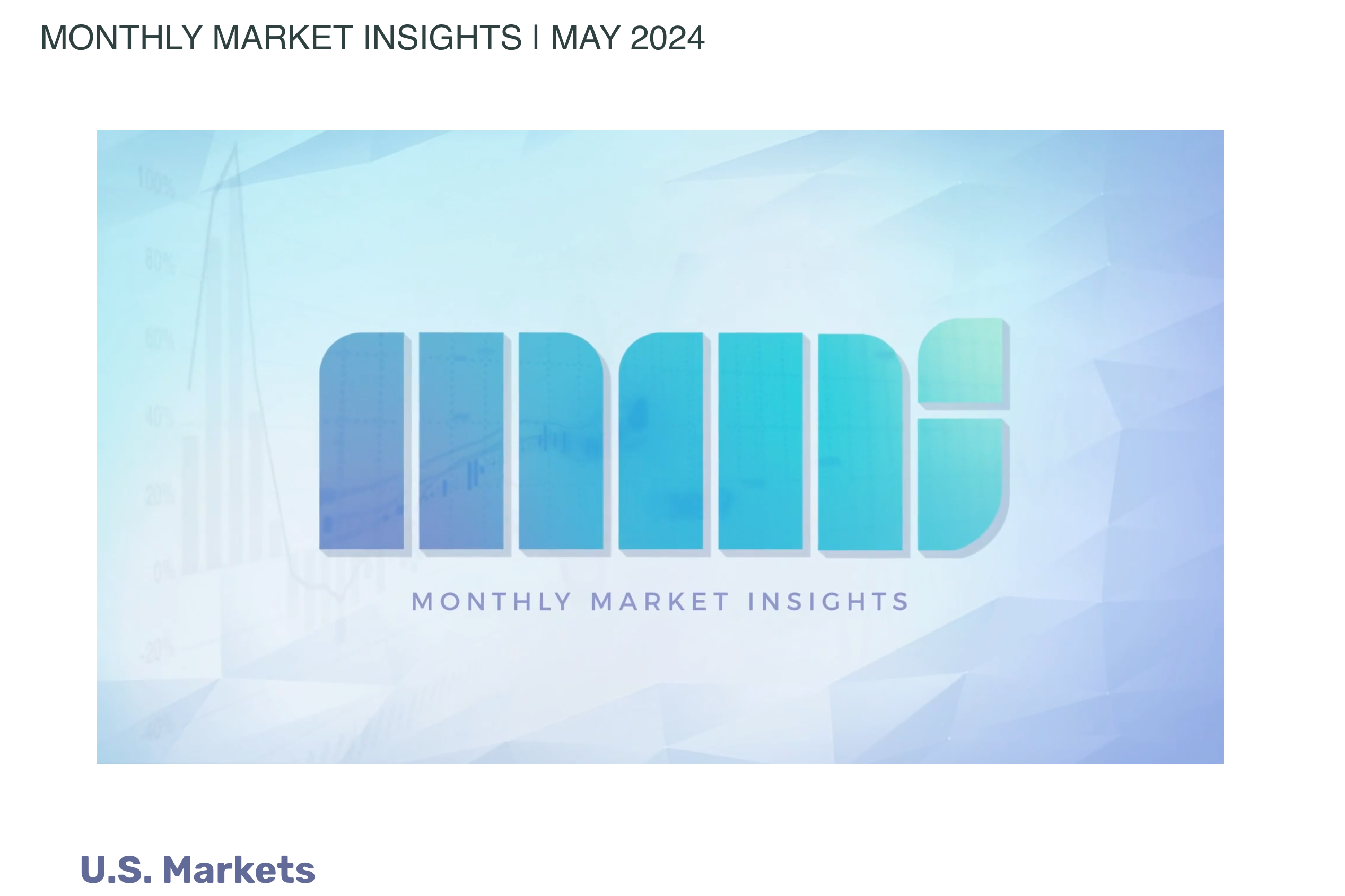 Monthly Market Update 