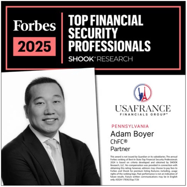 Adam J. Boyer, ChFC<sup>®</sup><br/><sup>Partner - Director of Advanced Planning</sup><br/><sup>Best-In-State Top Financial </sup><sup>Security Professionals 2023-2025</sup>