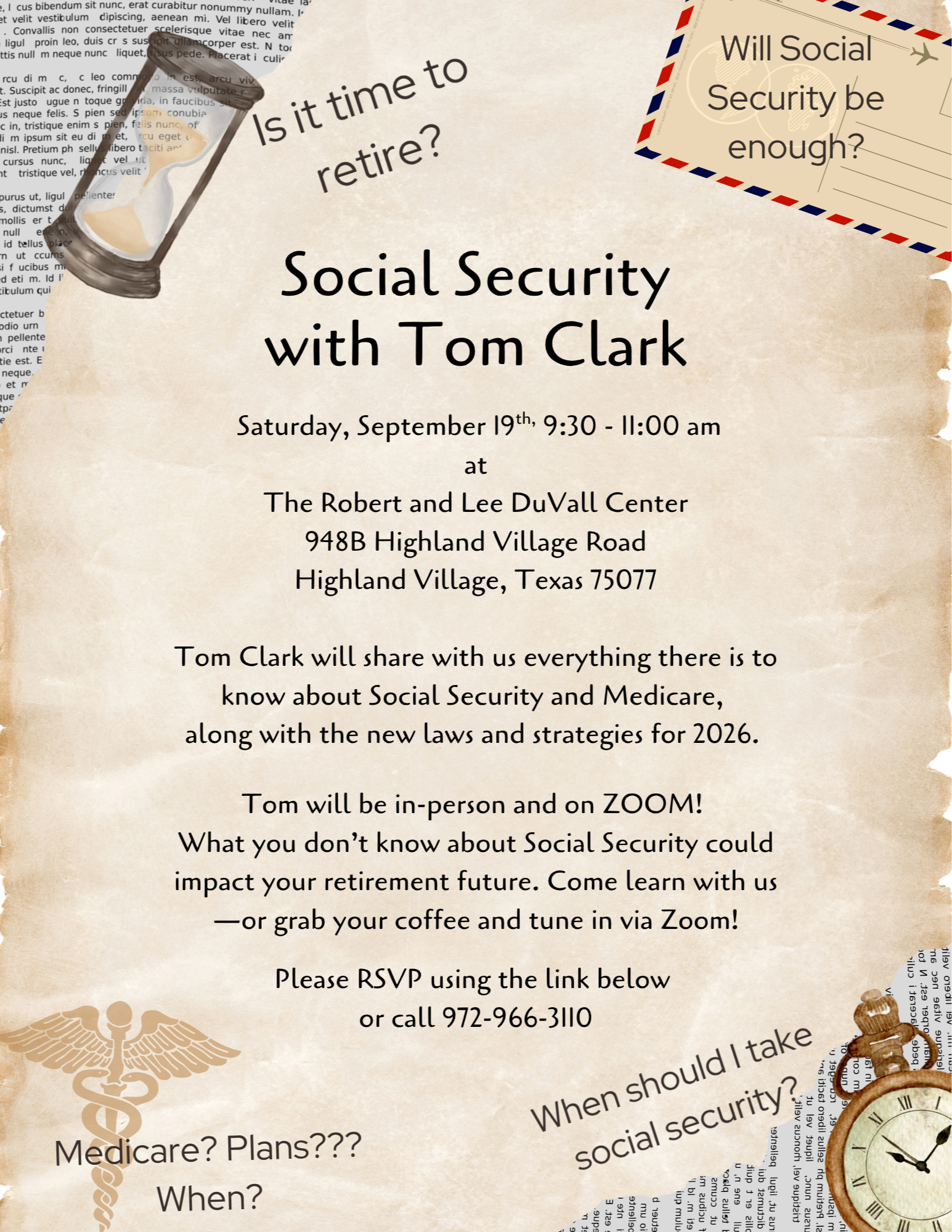 Upcoming MES ~ Social Security