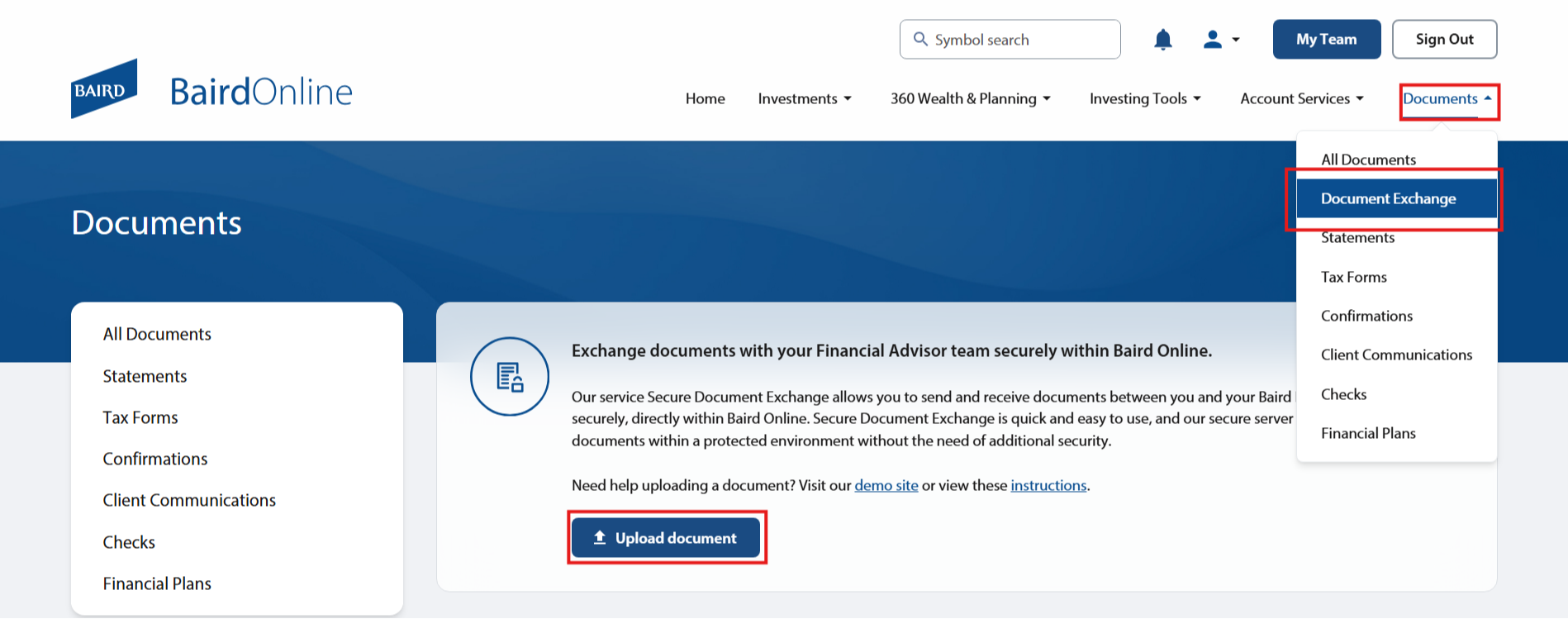 Secure Document Exchange
