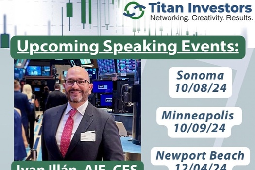 Speaking at Titan Investors Events This Autumn in Sonoma County, Minneapolis, & Newport Beach