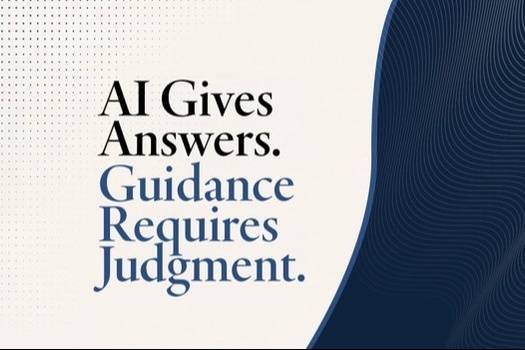 AI Gives Answers. Guidance Requires Judgment.