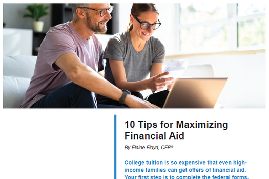 10 Tips for Maximizing Financial Aid