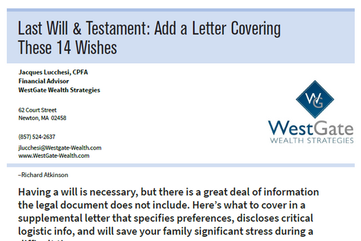 Last Will & Testament: Add a Letter Covering<br/>These 14 Wishes