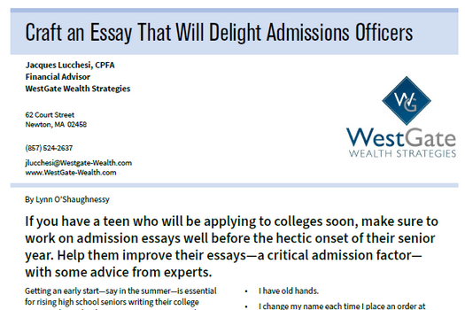 Craft an Essay That Will Delight Admissions Officers