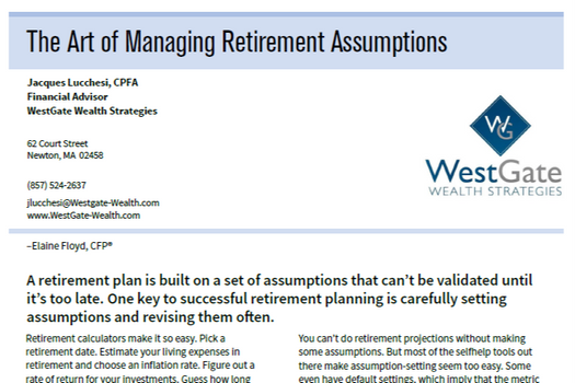 The Art of Managing Retirement Assumptions