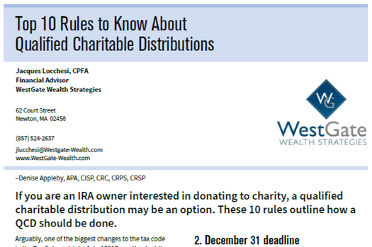 Top 10 Rules to Know About Qualified Charitable Distributions