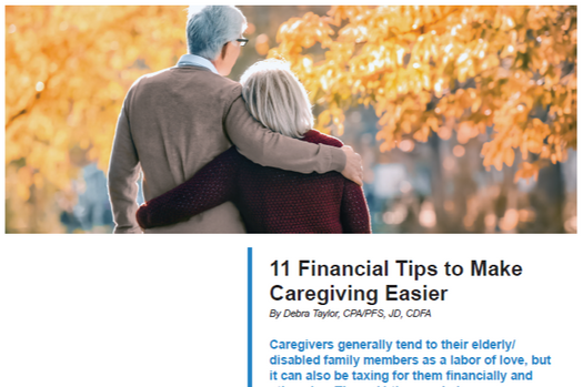 11 Financial Tips to Make Caregiving Easier