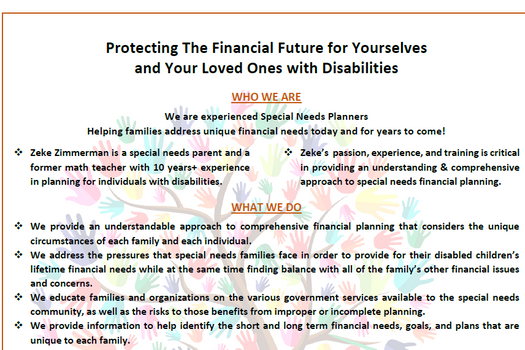 We Are Experts in Special Needs Planning