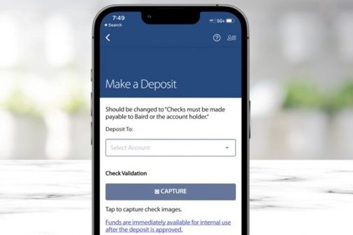 Now Available: Mobile Check Deposit and ACH Transfers In