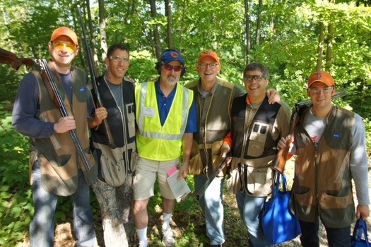 Wausau Baird Supports Boy Scout's Samoset Council in 'Pull for Scouting' sporting clays event.<br/>Andy Schliepp, Dave Gebhardt, Scorer-John, Mark Dolenshek, John Gebhardt, Peter Gaffaney