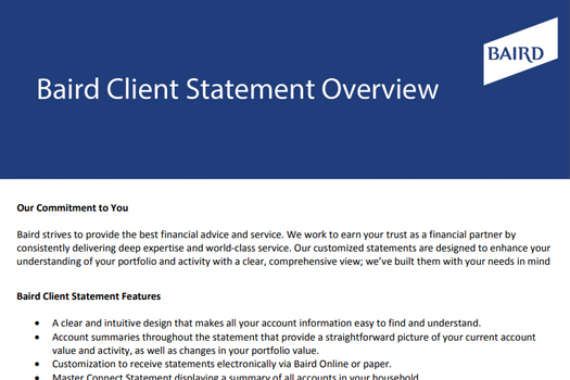 Statement Overview