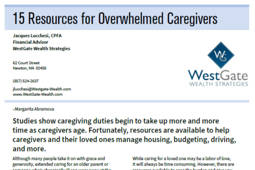 15 Resources for Overwhelmed Caregivers