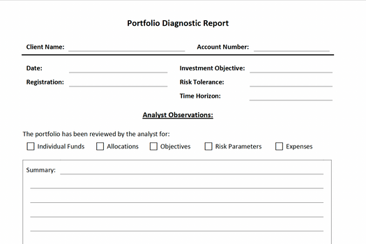 Portfolio Diagnostic Form