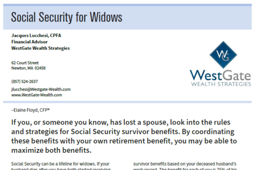 Social Security for Widows