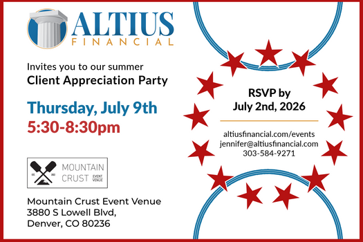 RSVP for ALTIUS' Client Appreciation Party: July 9