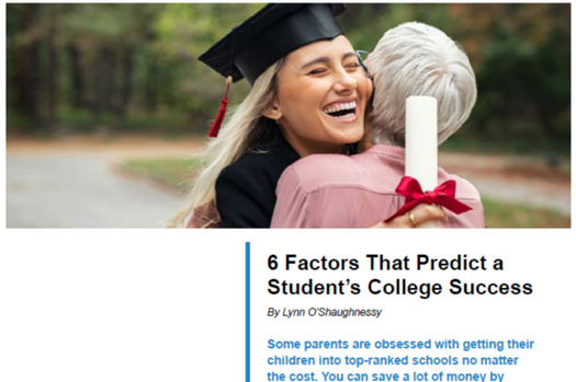 6 Factors That Predict a Student’s College Success
