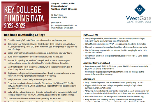 Key College Funding Data 2022–2023