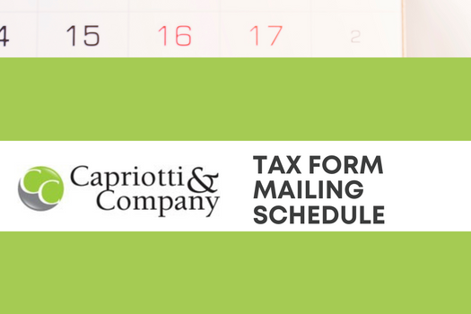 Tax Form Mailing Schedule