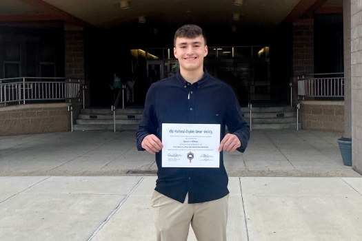 Spencer Edelman is Awarded Membership Into the National English Honor Society.