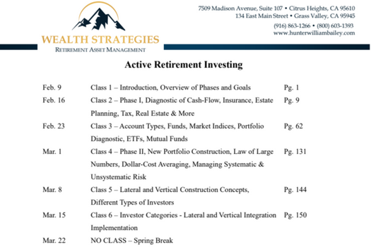 Check Out The Class Outline 