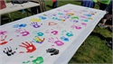 Handprint Sign for Randi's House of Angels