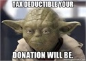 Tax Deductible Your Donation Will Be